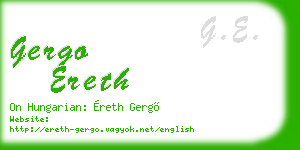 gergo ereth business card